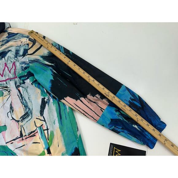 Members Only X Jean-Michel Basquiat Windbreaker Jacket Size Large Zip Up NWTs - Picture 13 of 15